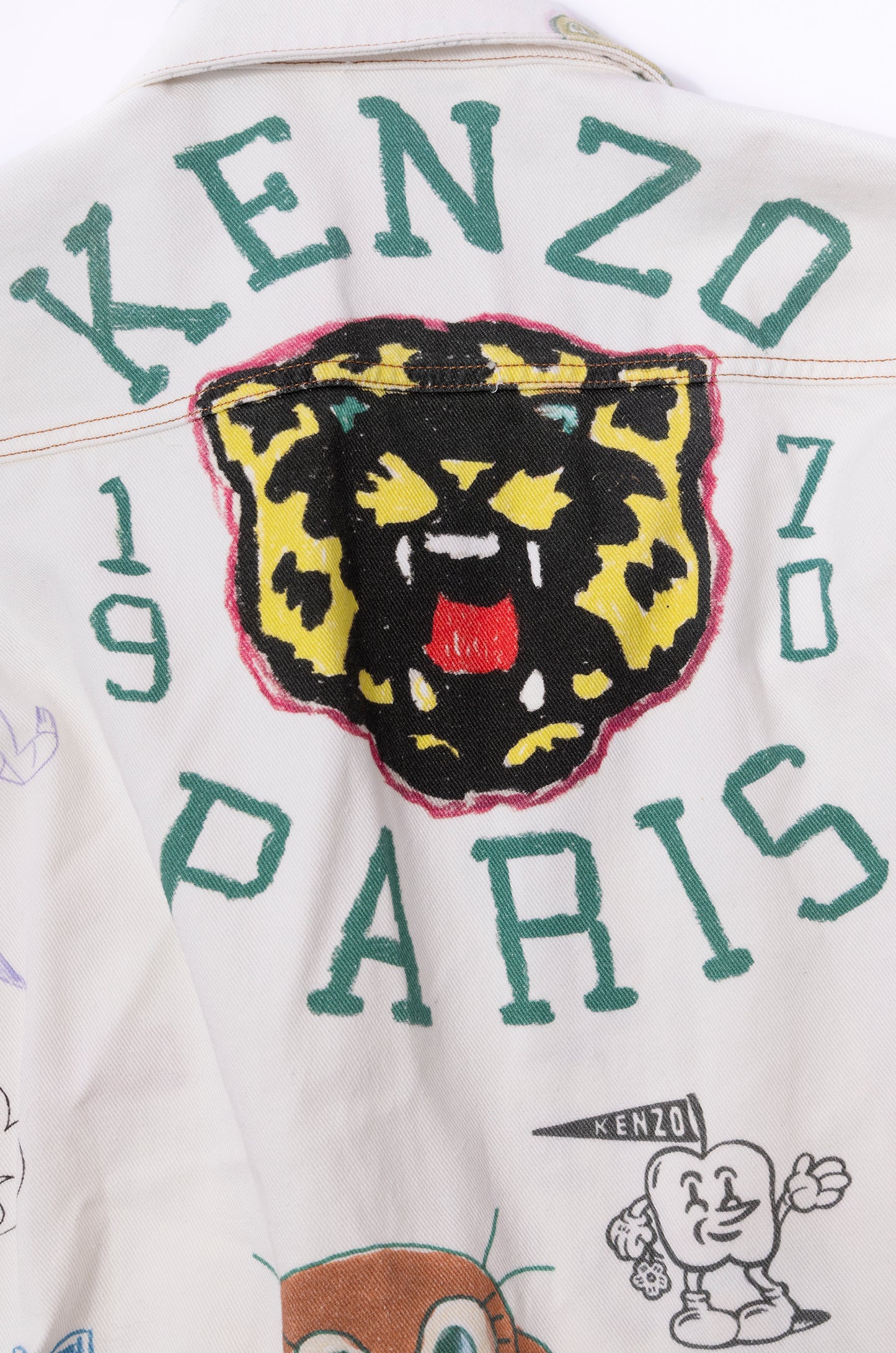 Kenzo Graphic Print Denim Jacket