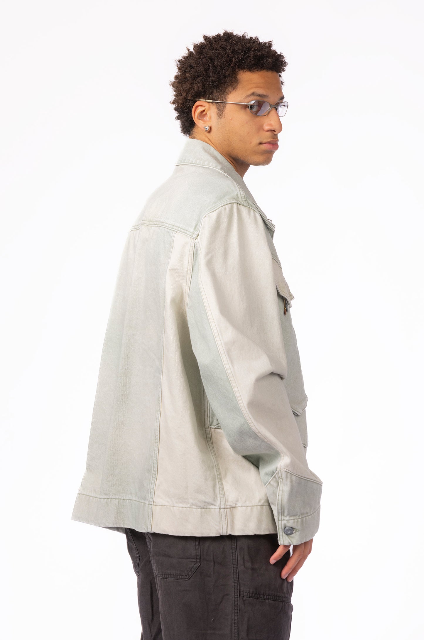 OBJECTS IV LIFE Logo Embroidered Denim Jacket