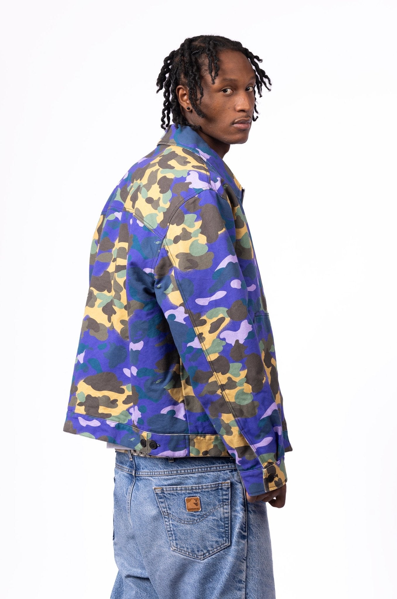 BAPE x Heron Preston Mix 1st Camo Duck Trucker Jacket - supergl0rious
