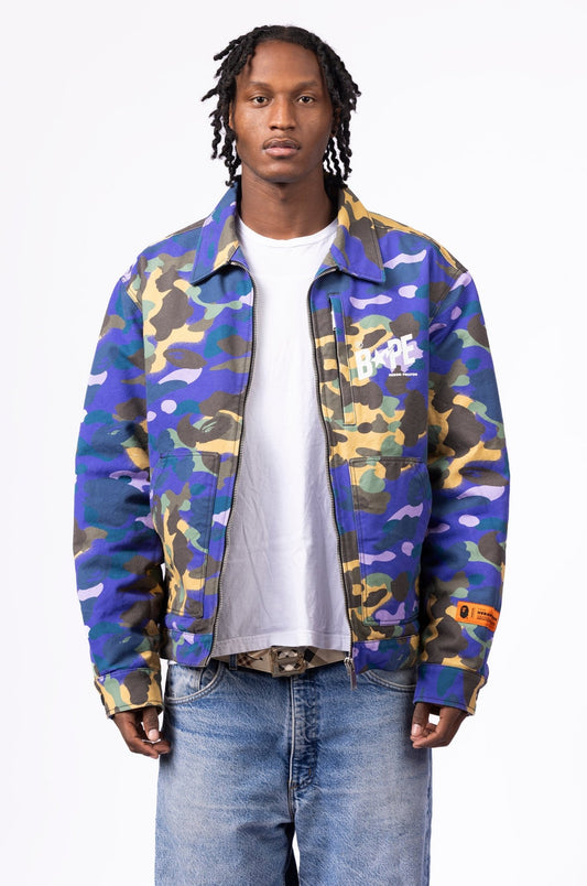 BAPE x Heron Preston Mix 1st Camo Duck Trucker Jacket - supergl0rious