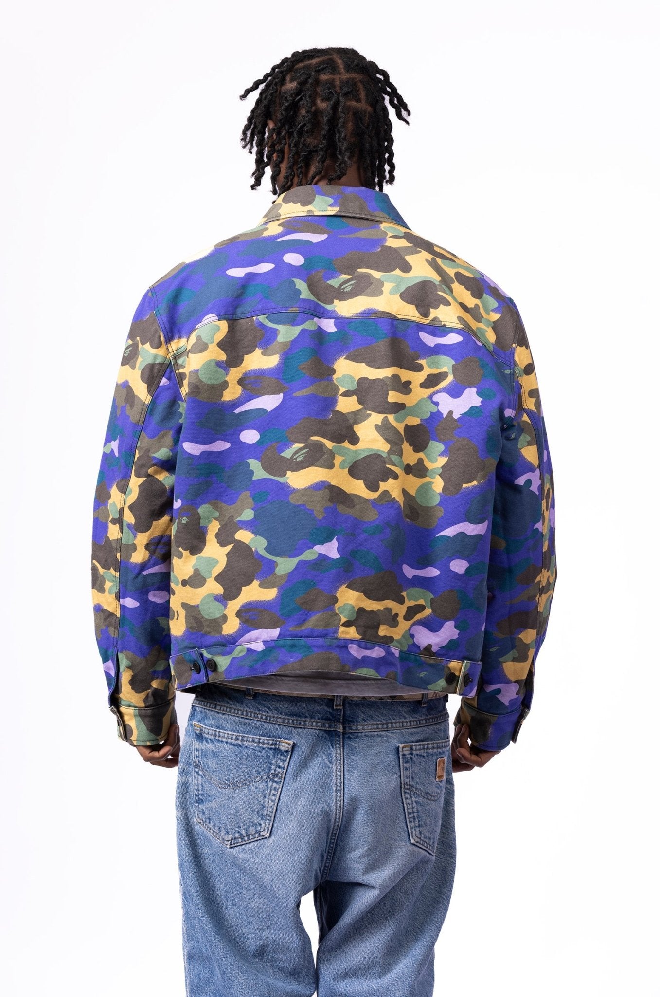 BAPE x Heron Preston Mix 1st Camo Duck Trucker Jacket - supergl0rious