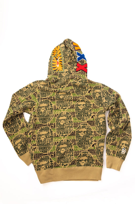 BAPE XXV Cities Camo Shark Full Zip Hoodie - supergl0rious