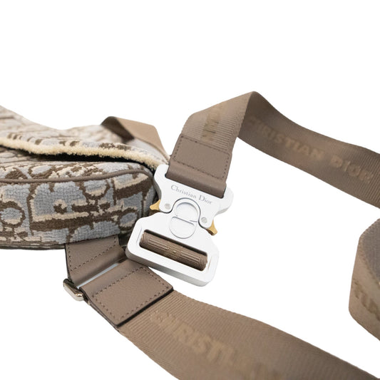 Dior Wool Thread Greige Oblique Saddle bag - supergl0rious