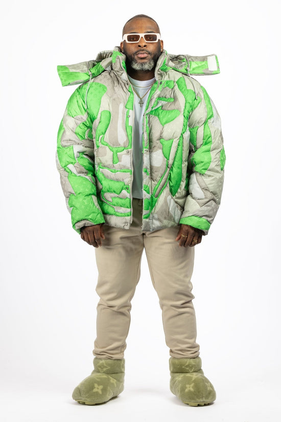 Louis Vuitton Kid Super Studios Patchwork Portrait Down Jacket - supergl0rious