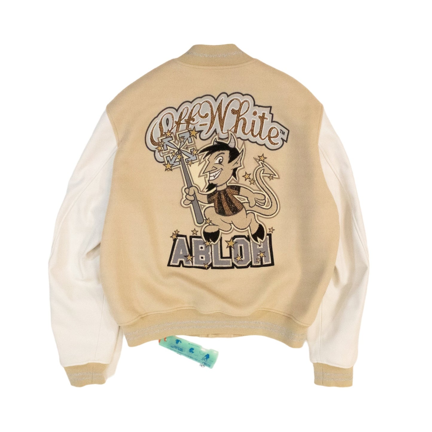 Off - White AC Milan Patch Varsity Jacket - supergl0rious