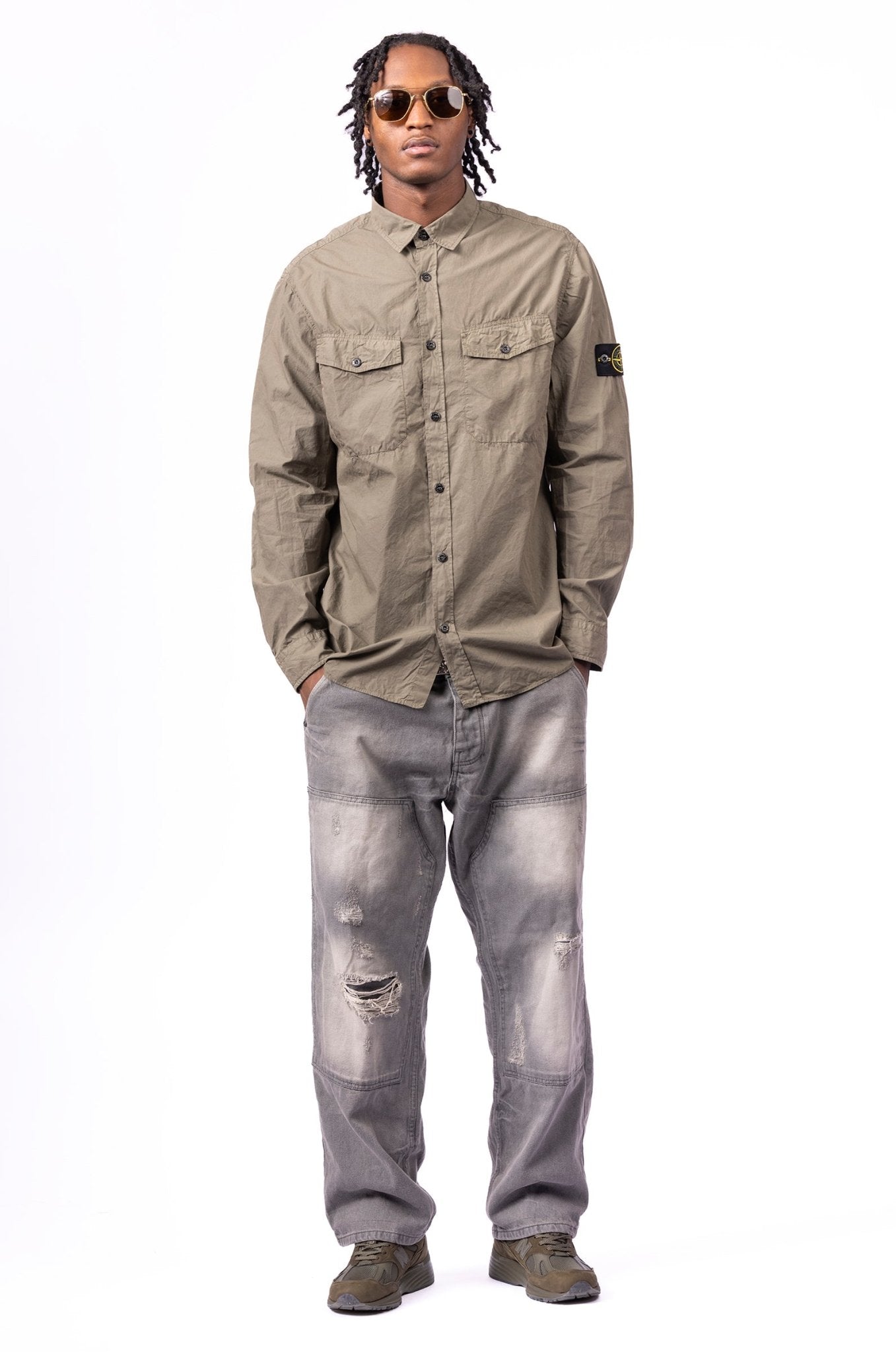 Stone Island Compass - Badge Button Up One Pocket - supergl0rious