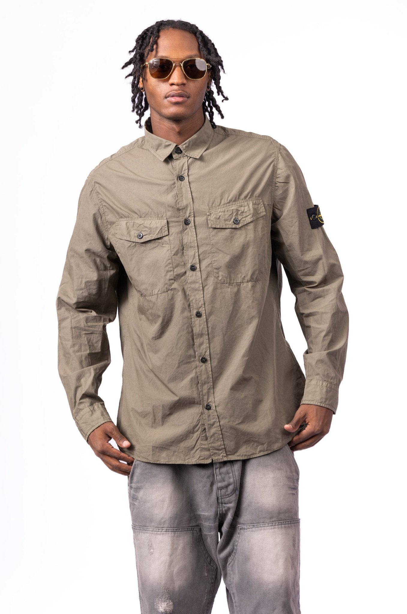 Stone Island Compass - Badge Button Up One Pocket - supergl0rious