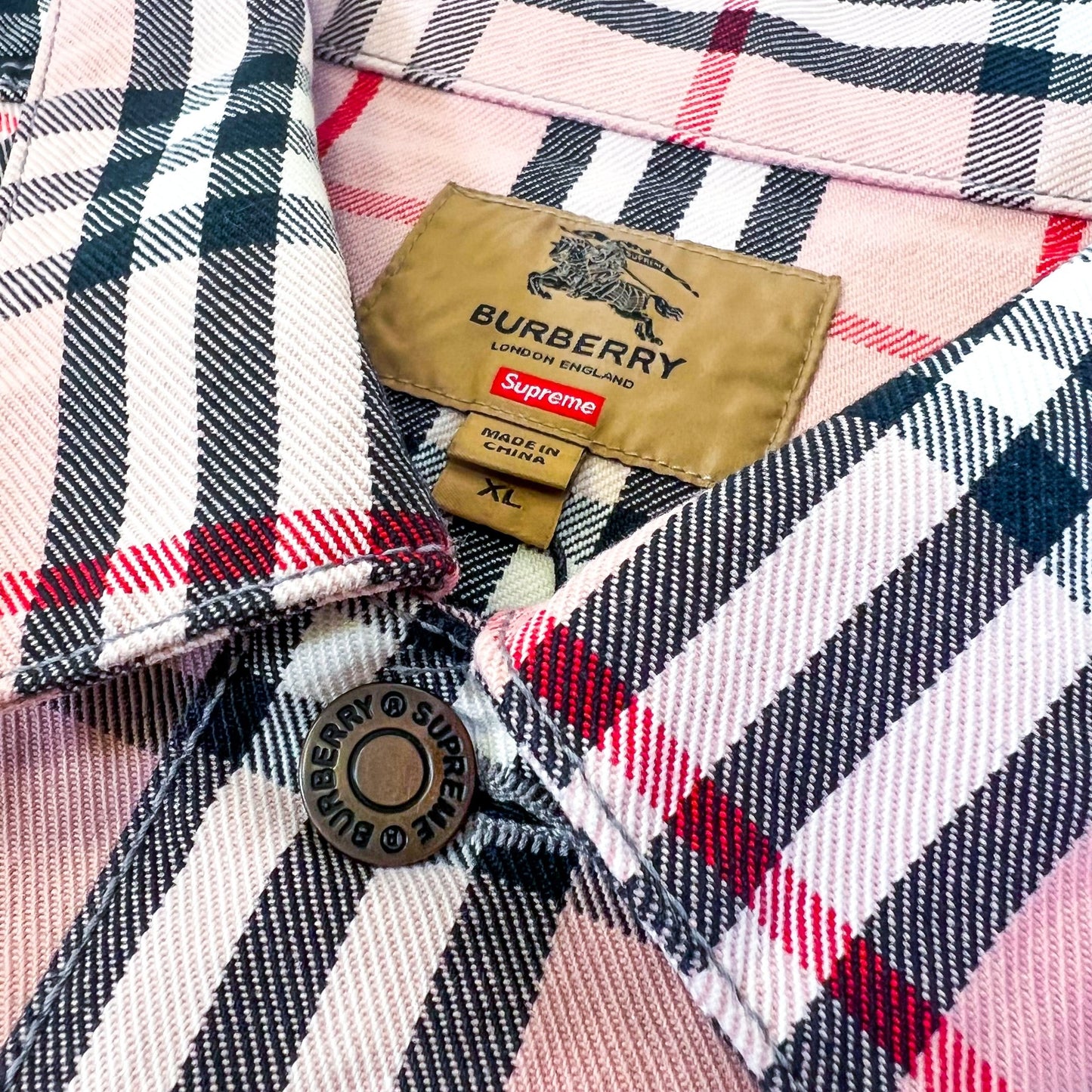 Supreme x Burberry Denim Trucker Jacket - supergl0rious