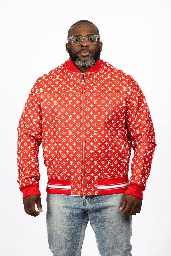 Supreme x Louis Vuitton Leather Monogram Bomber - supergl0rious