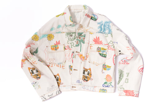 Kenzo Graphic Print Denim Jacket