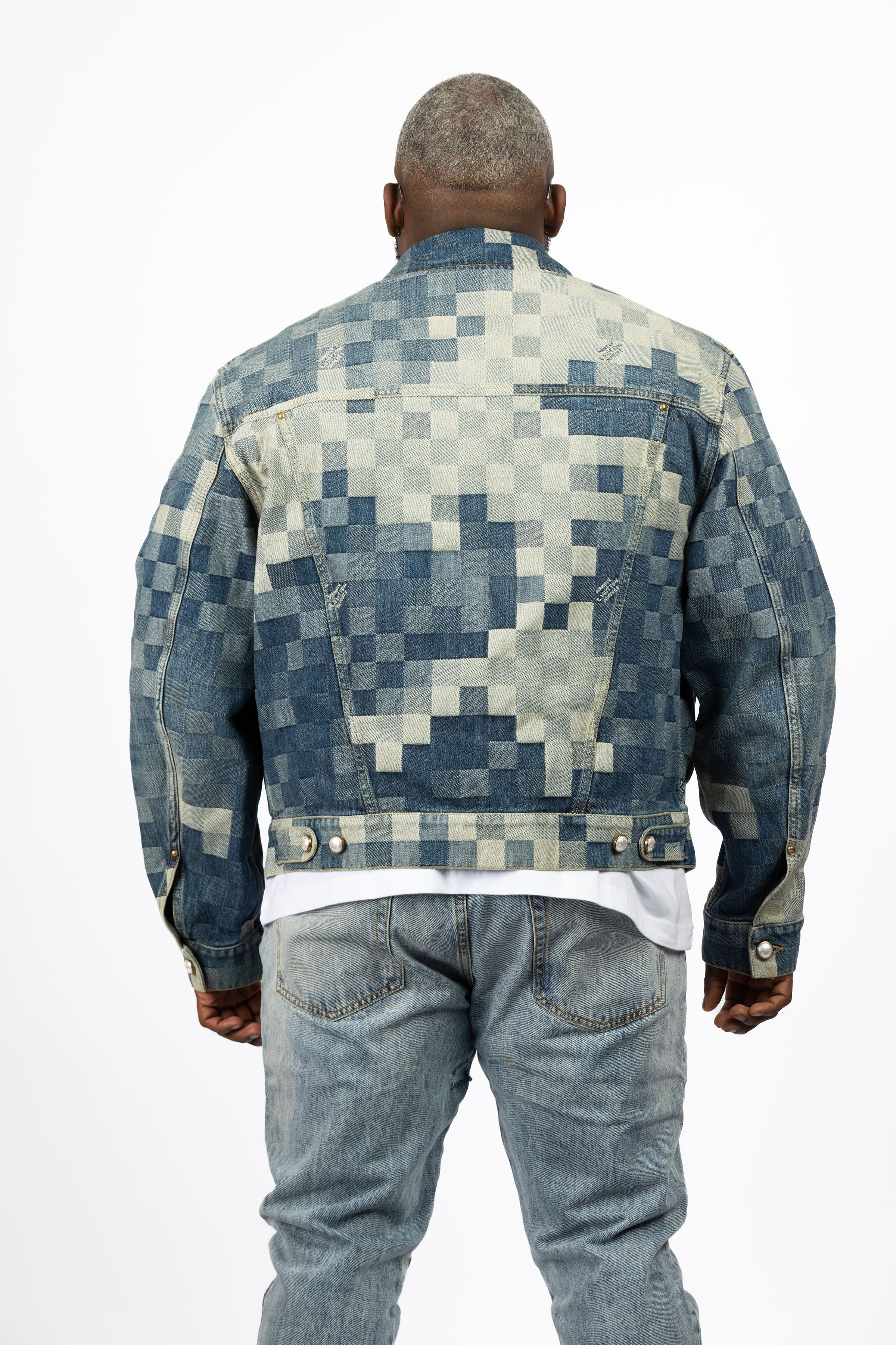 Back of the Louis Vuitton Digital Denim Jacket