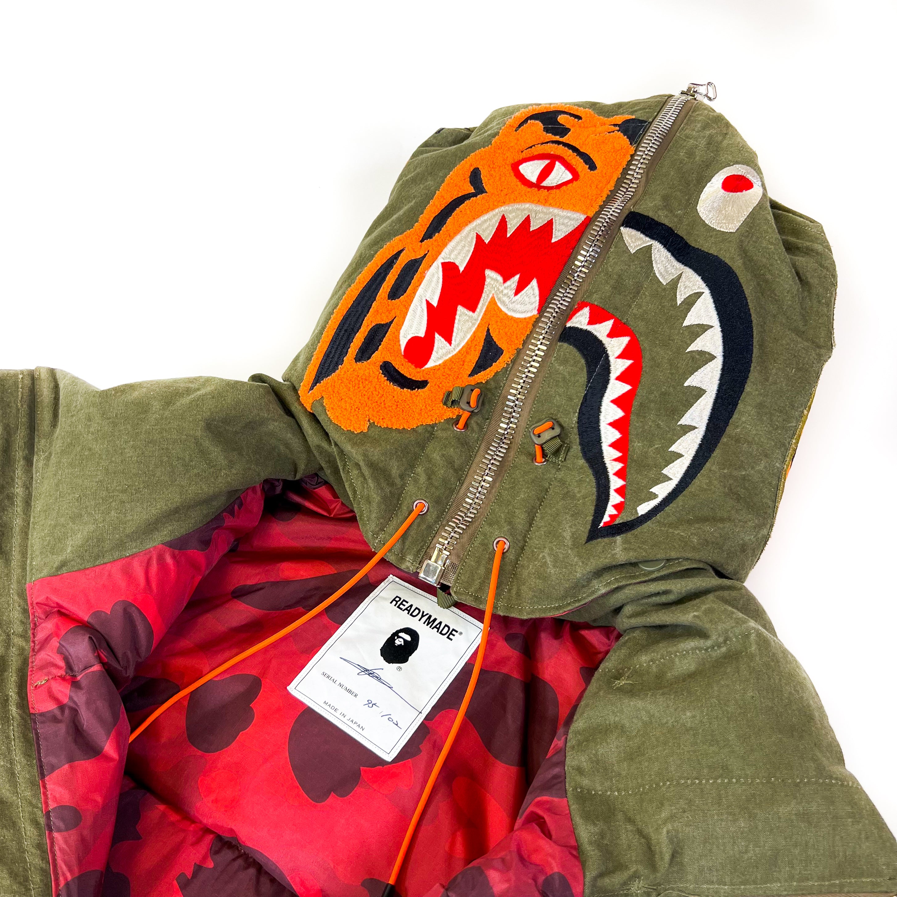 Bape x Readymade Tiger Shark Down Jacket
