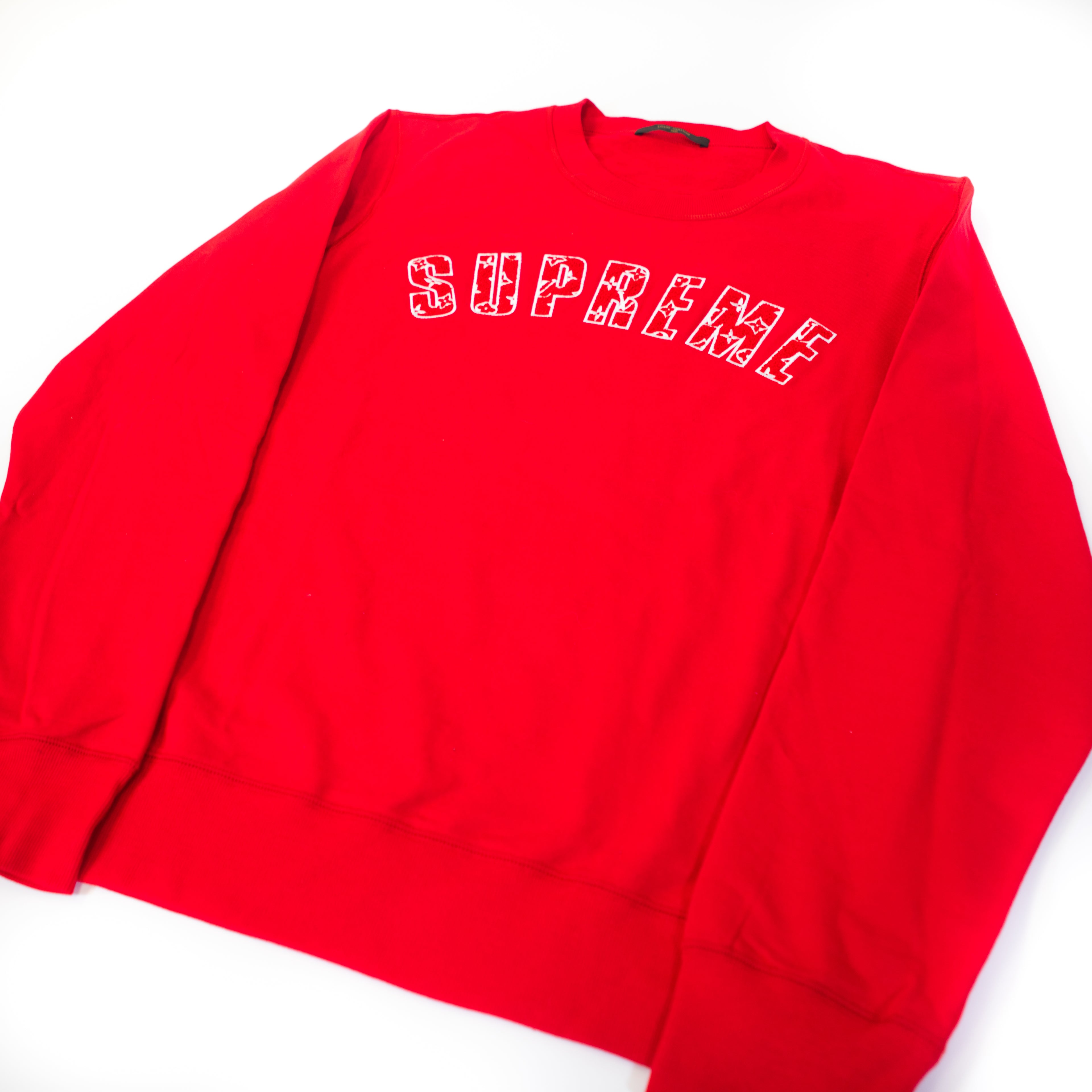 Alternate photo of the Supreme x Louis Vuitton Arc Logo Crewneck showing the Supreme Logo