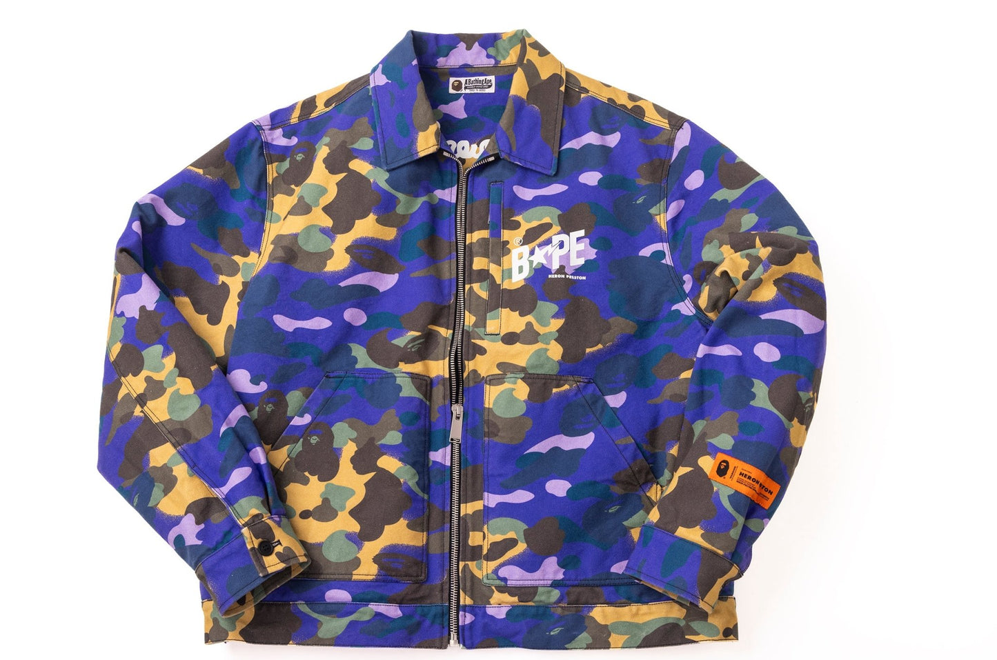 BAPE x Heron Preston Mix 1st Camo Duck Trucker Jacket - supergl0rious