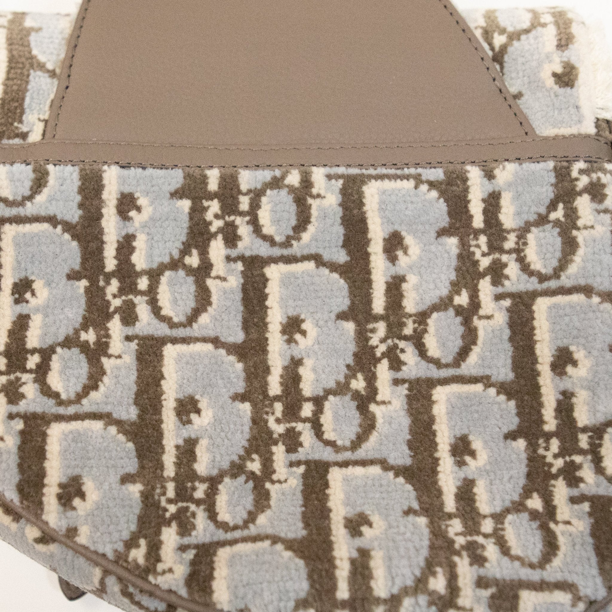Dior Wool Thread Greige Oblique Saddle bag - supergl0rious