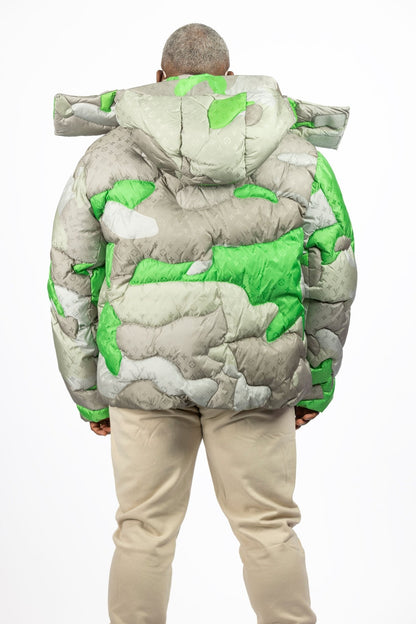 Louis Vuitton Kid Super Studios Patchwork Portrait Down Jacket - supergl0rious