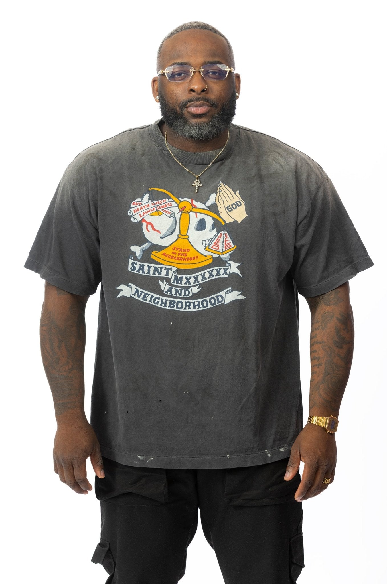 Saint Michael x Neighborhood STHD SS Tee "Pray" - supergl0rious