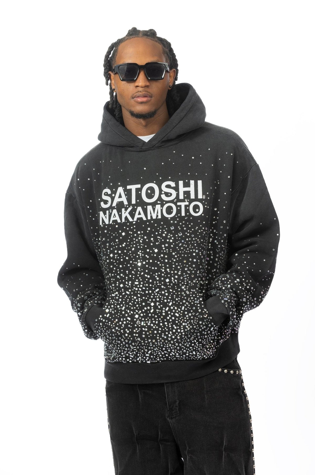 Satoshi Nakamoto Shattered Glass Hoodie Black XXL – supergl0rious