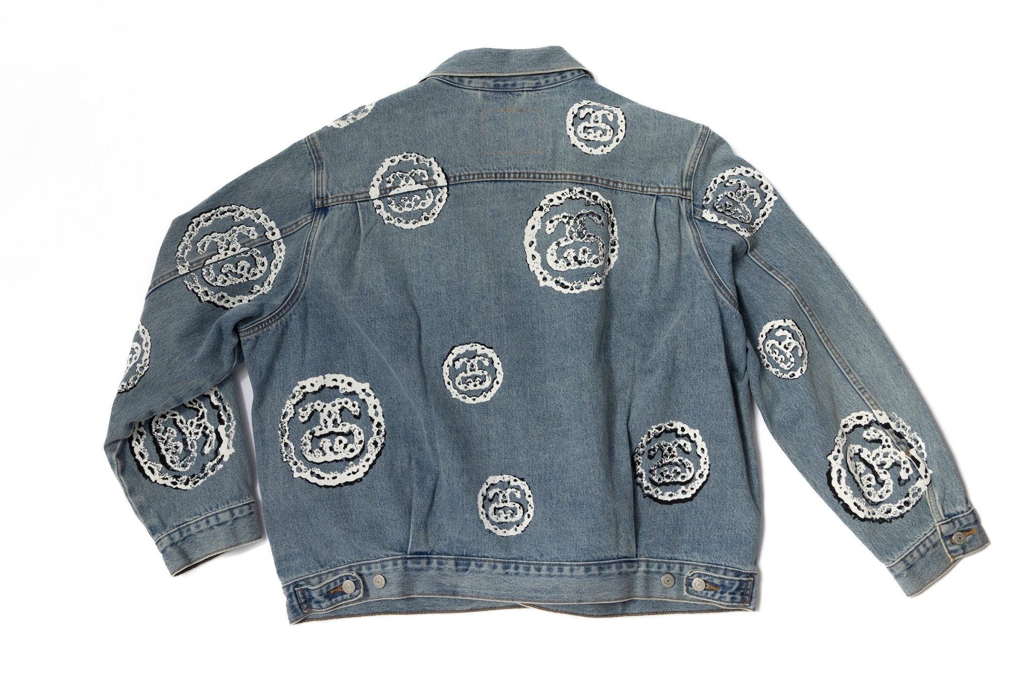 Denim Tears x Stussy★Never Renege ジップアップジャケット STUSSY x DENIM TEARS Never Renege Hoodie Pocket SS Logo Sz S