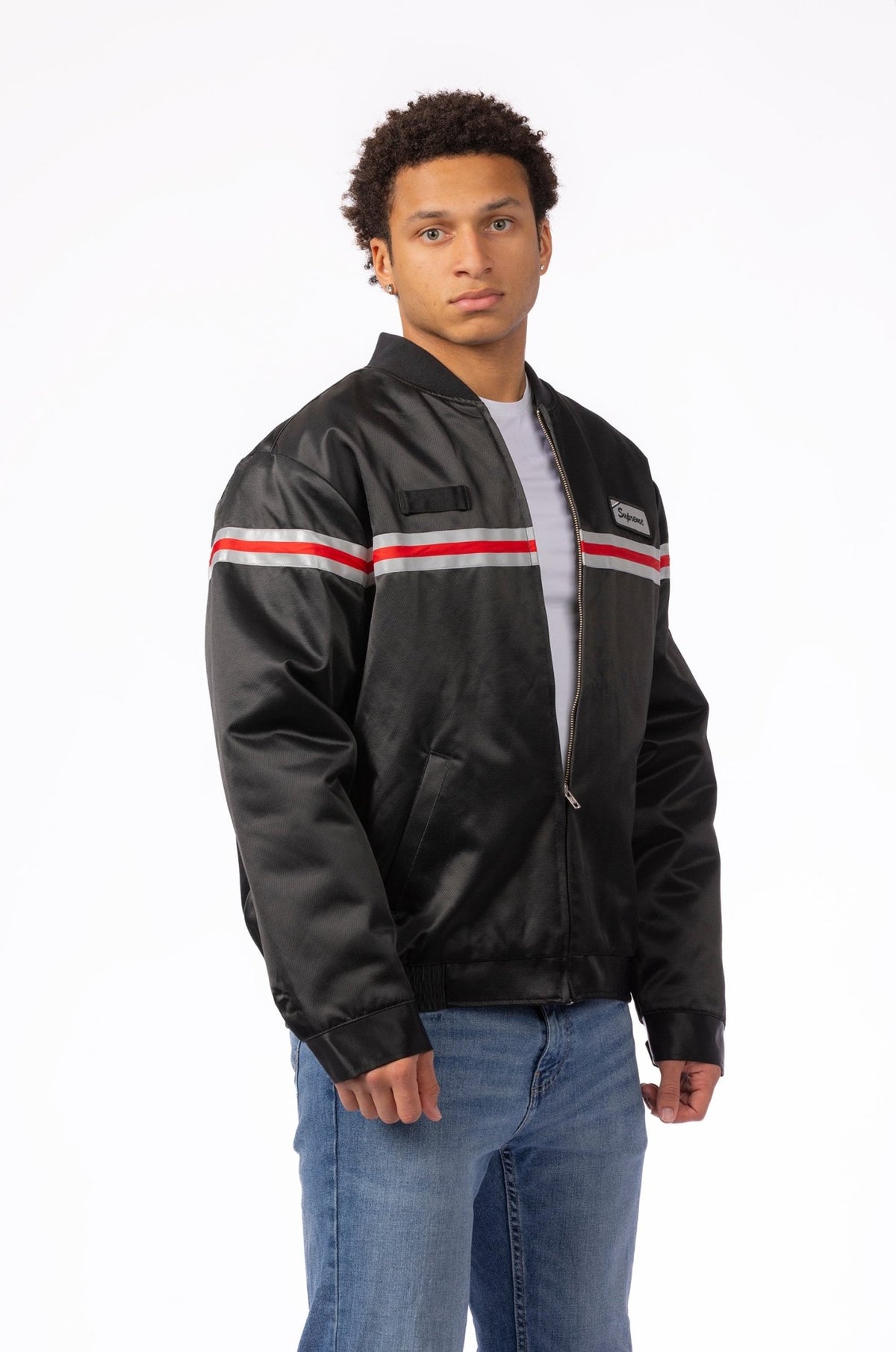 Supreme Reflective Stripe Work Jacket – supergl0rious