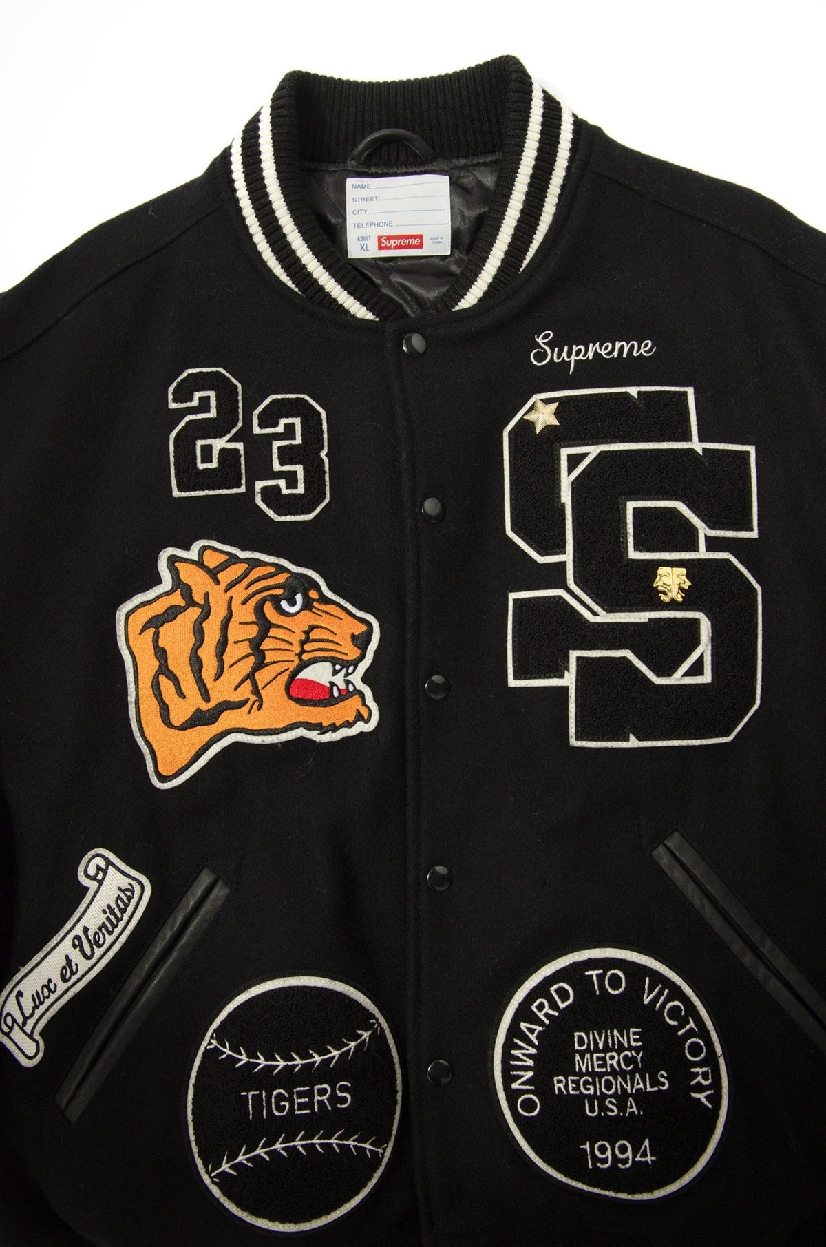 Supreme Tiger Varsity Jacket – FW23 – supergl0rious
