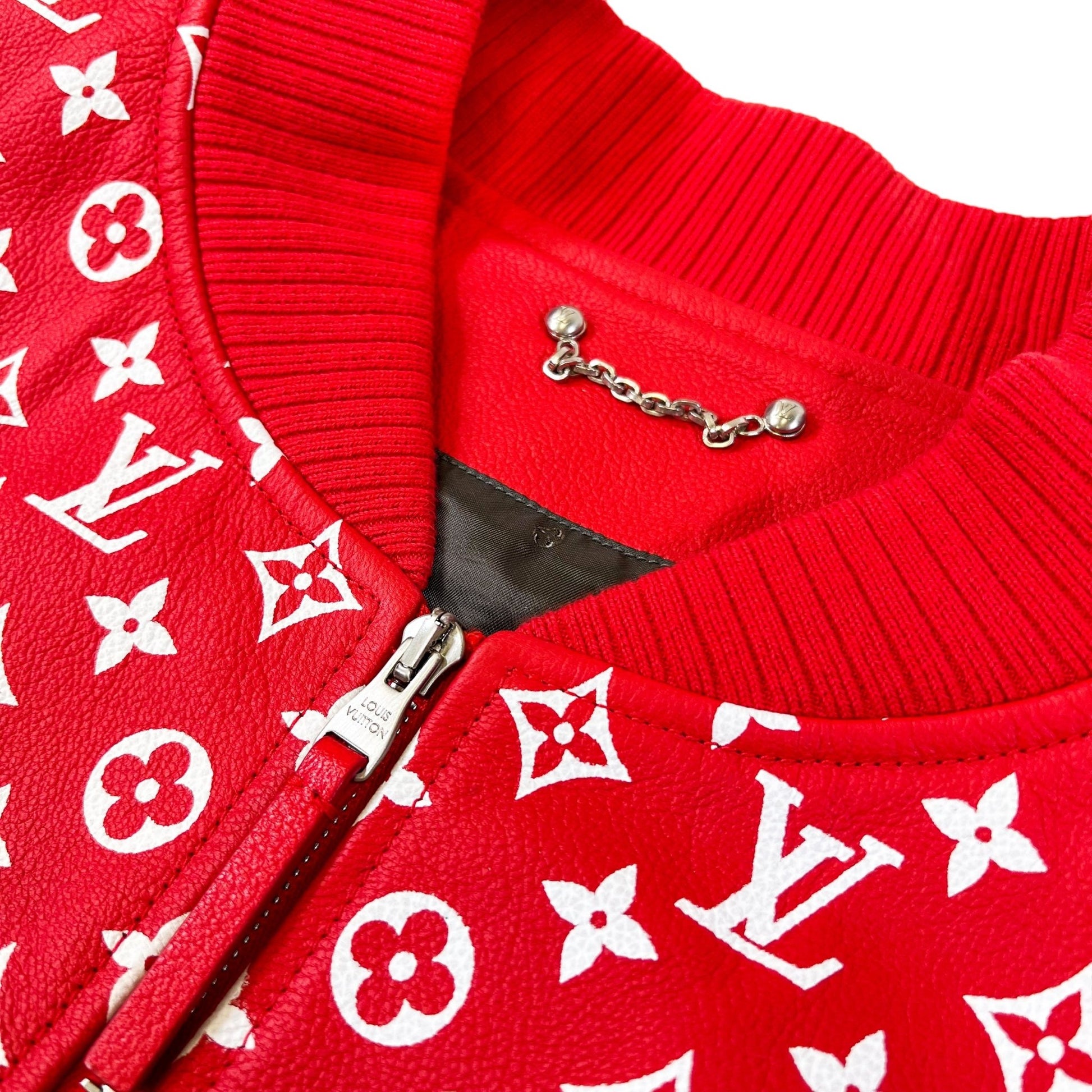 Supreme x Louis Vuitton Leather Monogram Bomber - supergl0rious